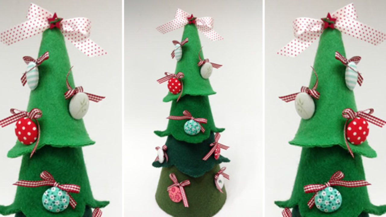 Como Fazer uma Árvore de Natal de Feltro Super Charmosa
