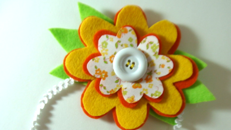 Como Fazer Tiara Infantil com Flor de Feltro