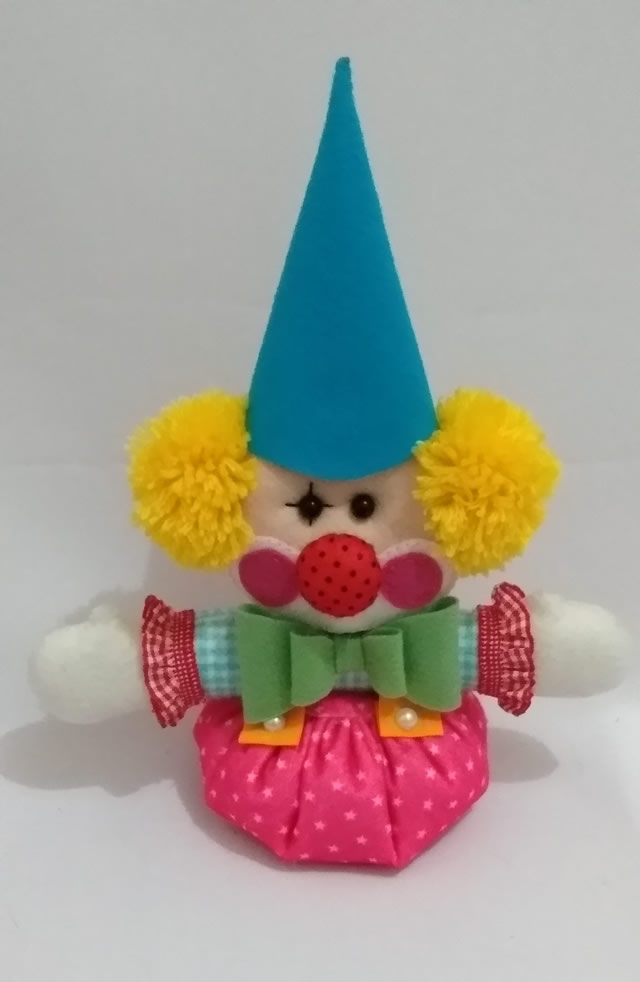 palhacinho de feltro passo a passo
