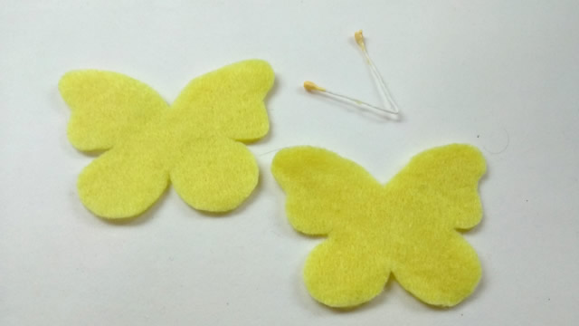 molde de borboletas em feltro
