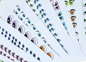 bonecas de feltro olhos