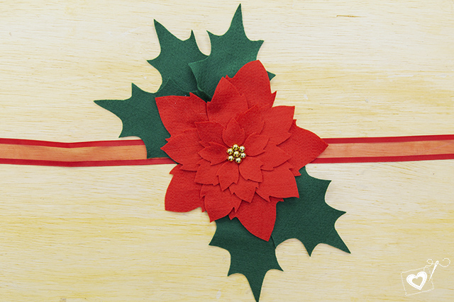 flor de natal em feltro
