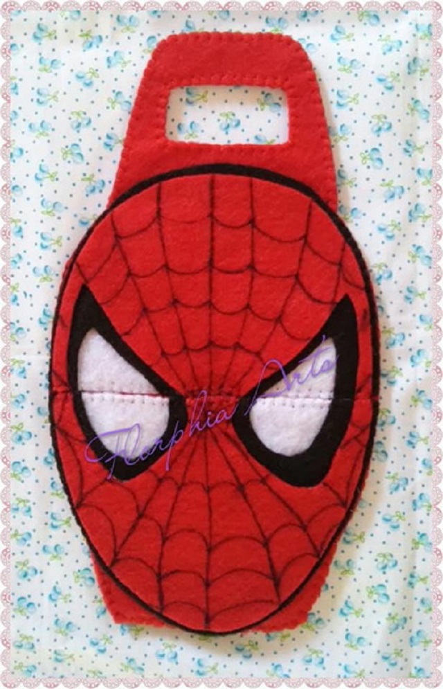 Porta carregador de celular do Homem-Aranha