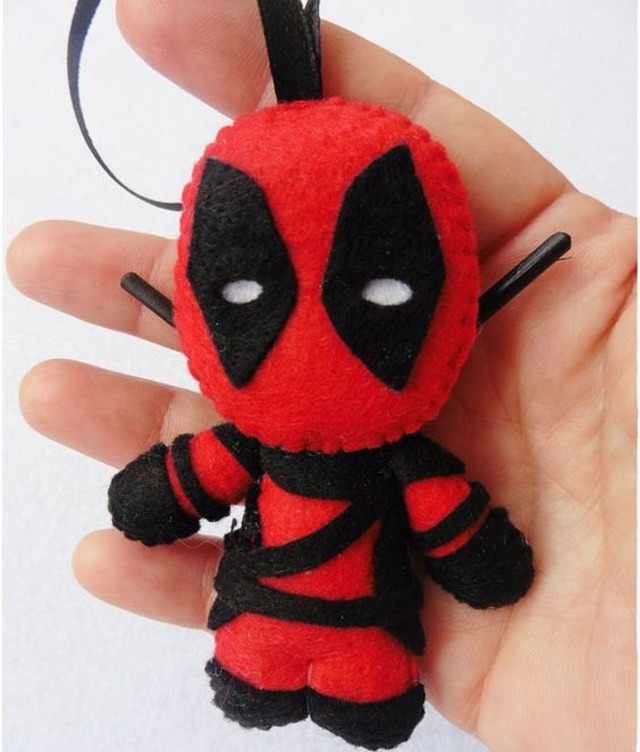 Chaveiro do Deadpool de feltro 