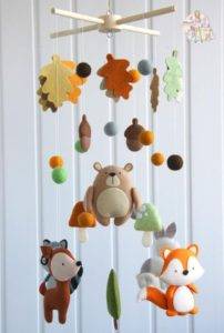 Móbile de feltro animais