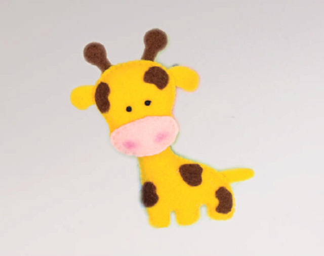 girafa de feltro