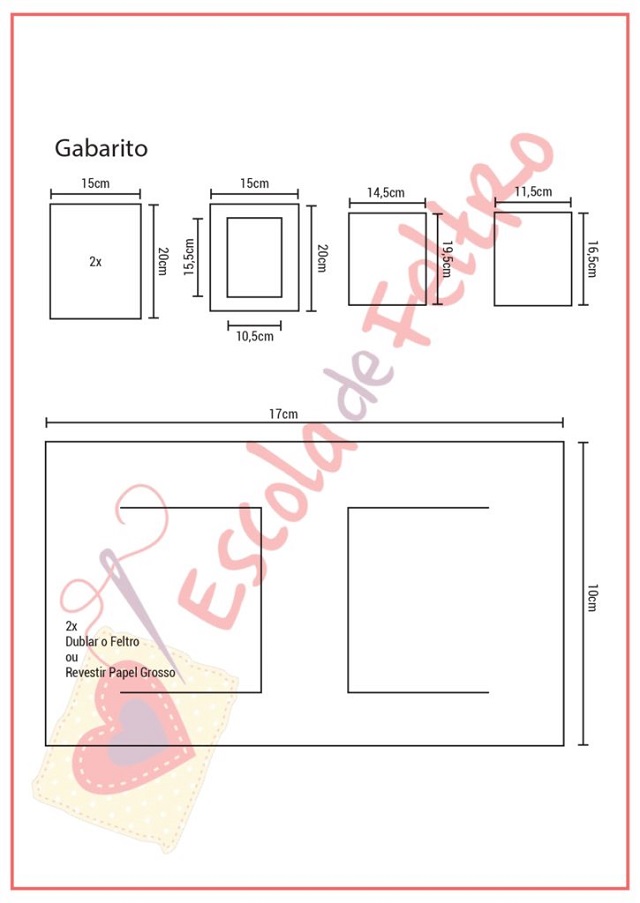 moldes de feltro para imprimir