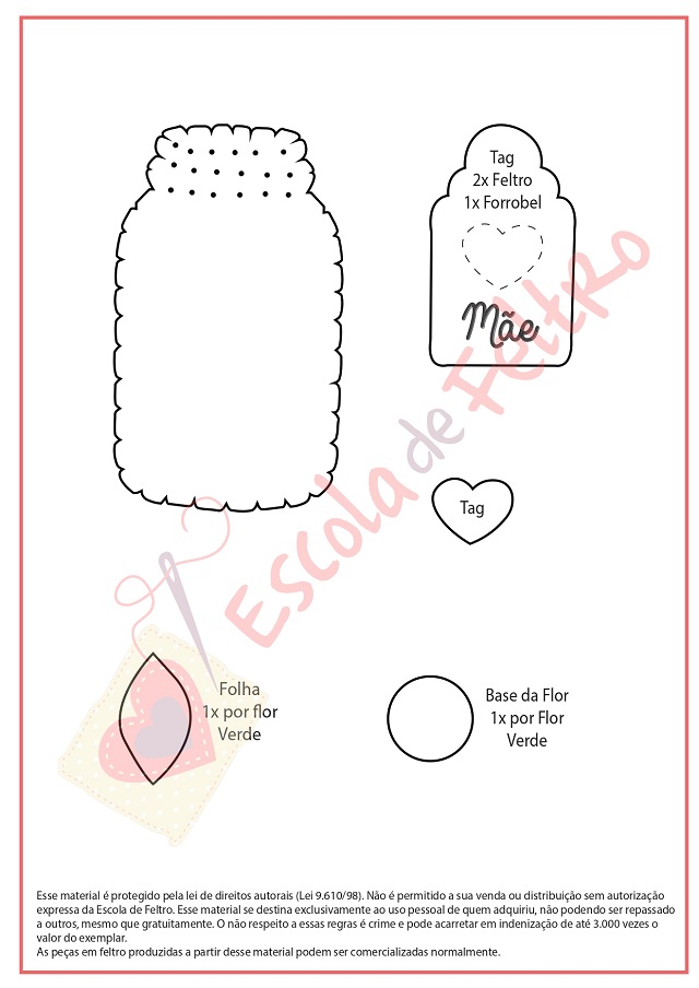 moldes de feltro para imprimir