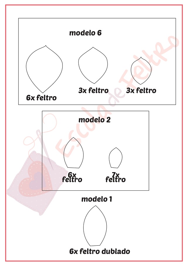 moldes de feltro para imprimir