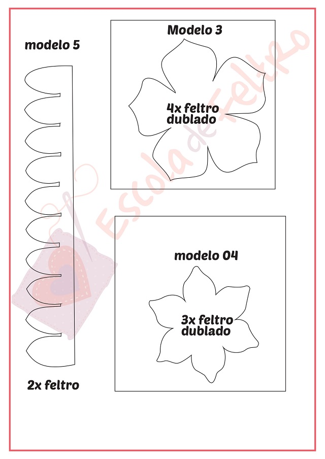 moldes de feltro para imprimir