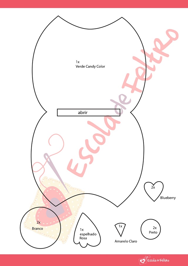 moldes de feltro para o dia das criancas