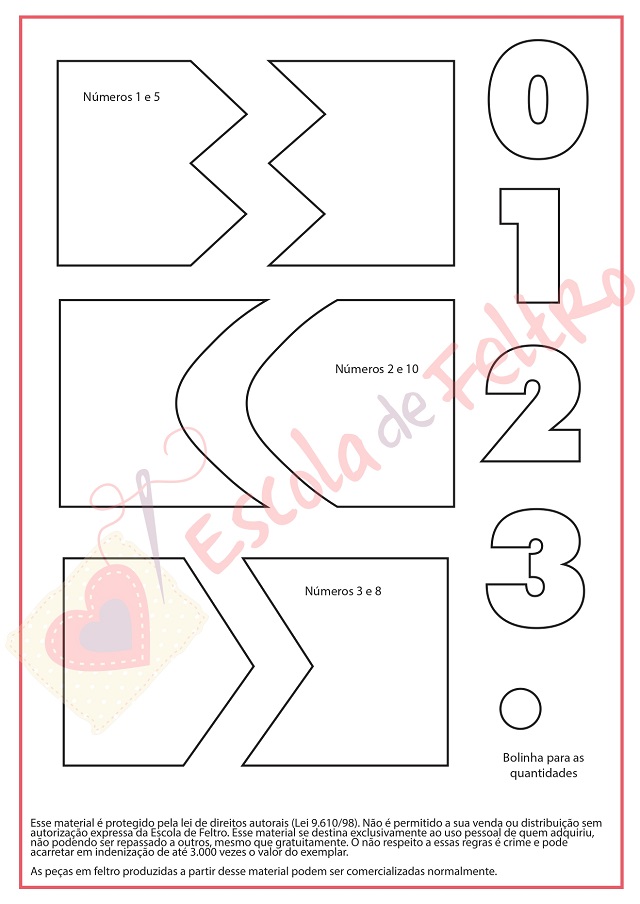 moldes de feltro para o dia das criancas