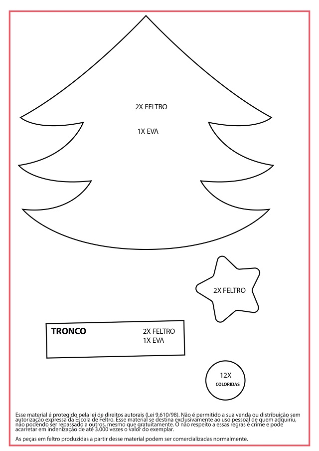 Mini Árvore de Natal Pedagógica: Molde + Passo a Passo