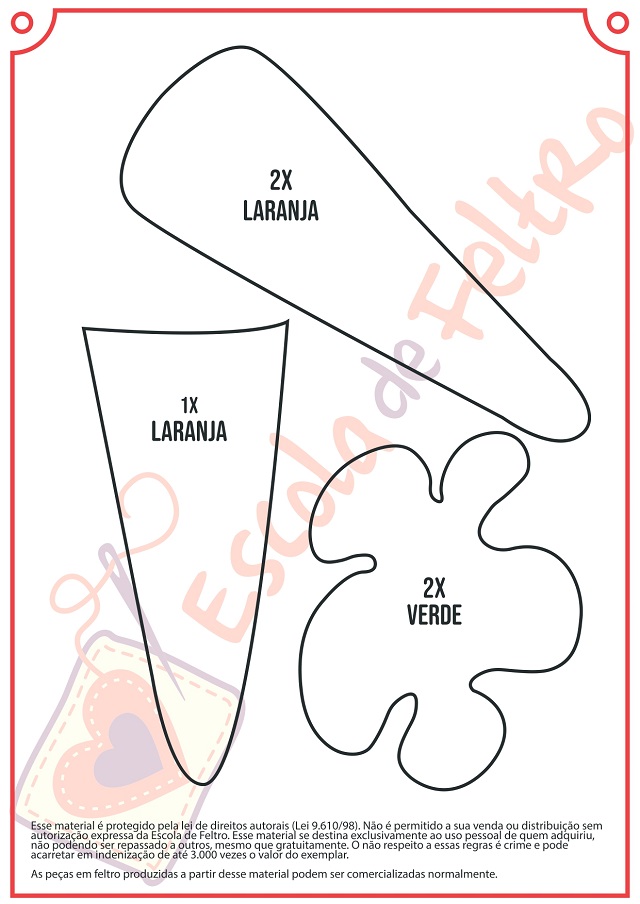 molde de cenoura para imprimir