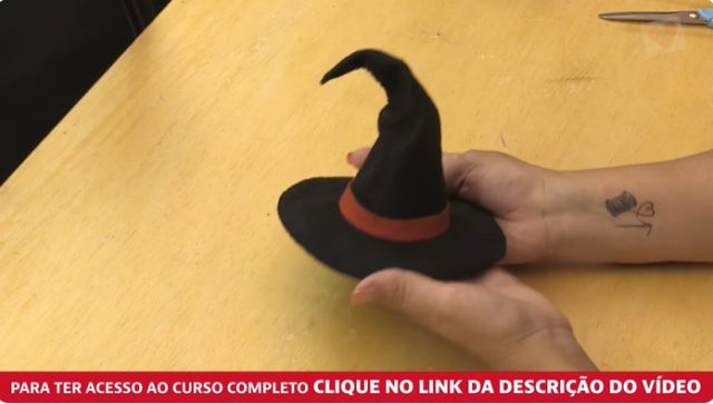 chapéu de bruxa como fazer