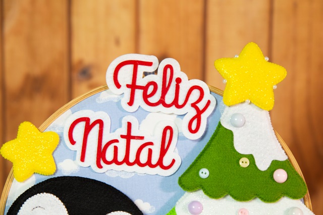 enfeite de natal em feltro