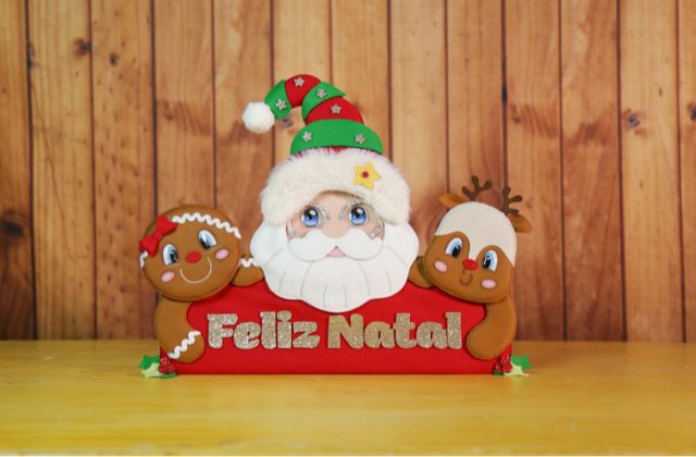 enfeite de porta de papai noel