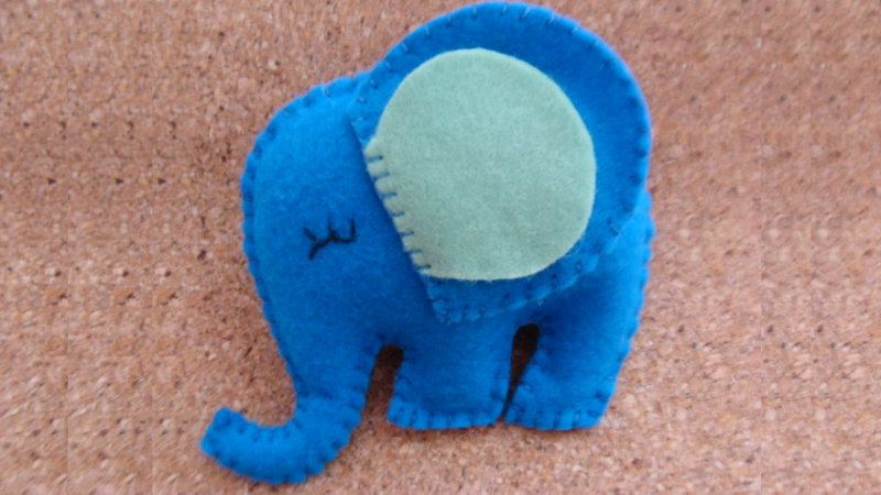 Como Fazer Elefante de Feltro: Passo a Passo + Molde Grátis