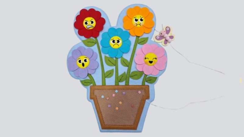 Florzinha das Emoções: Molde de Feltro Grátis com Passo a Passo